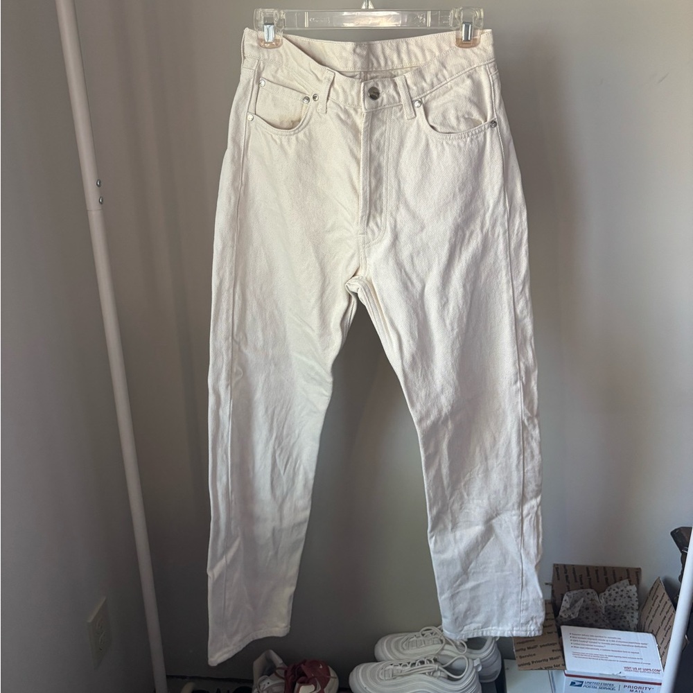 Djerf Avenue Relaxed Jeans Cream